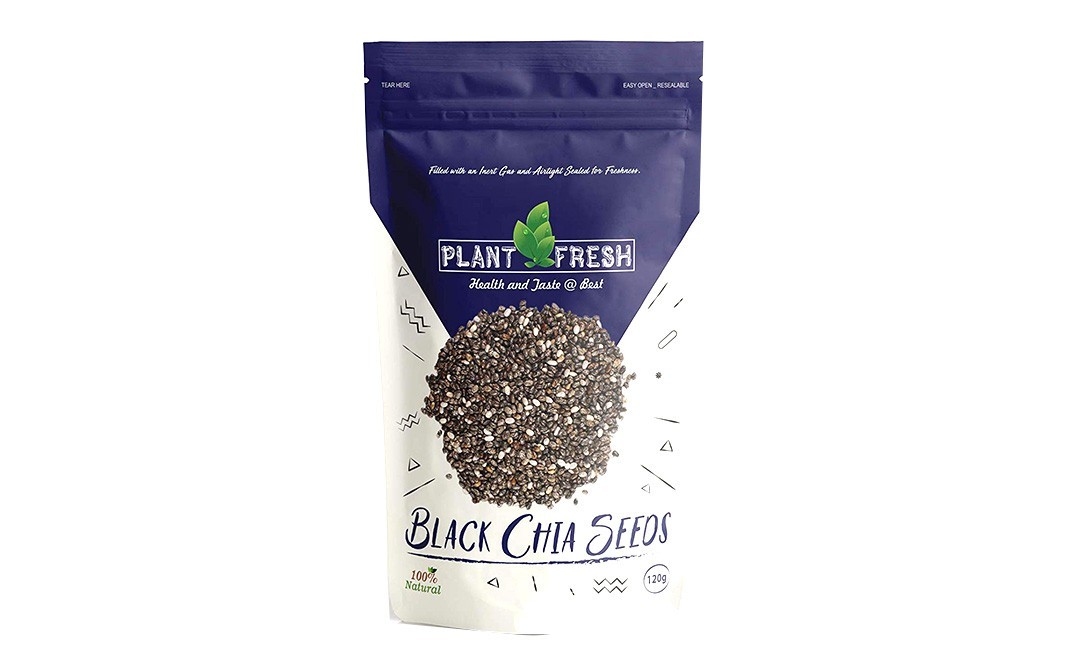 Plant Fresh Black Chia Seeds    Pack  120 grams